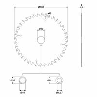 Kreissägeblatt HM [Ø 150 x 20 mm, 40 Z] photo #4