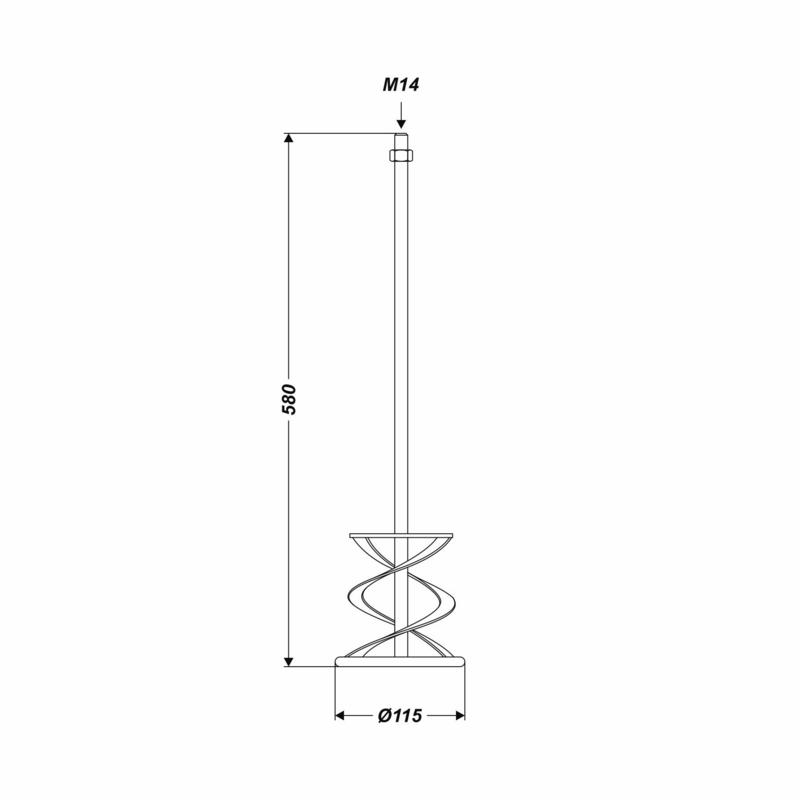A20 Wendelr/ührer M 14 M/örtelr/ührer R/ührwerk /ø 135 x 600mm